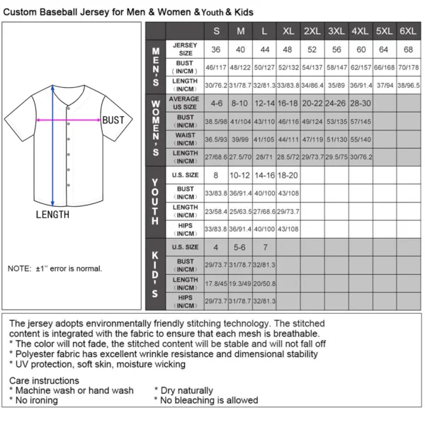 Custom Baseball Jersey Black Blue Personalized Baseball Team Shirt Printed Name Number Baseball Fans Gift for Men Women Youth