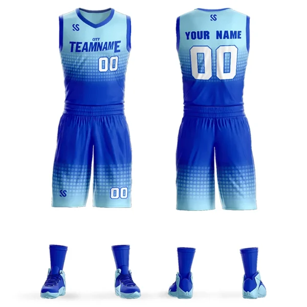 Custom Basketball Shirt Fashion Gradient Design Creative Team Uniform Basketball Jersey Set Adult/Kids