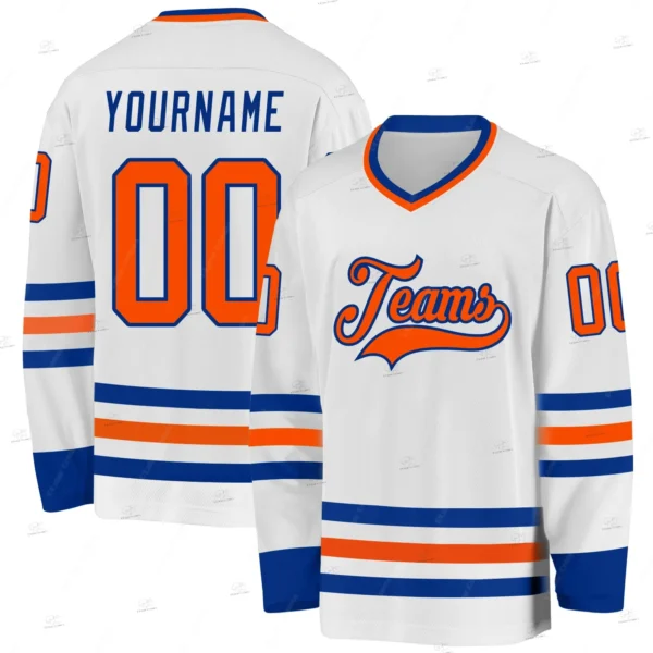 NewFashion Custom Name Team Suits Colorful Retro Vintage Breathable Pullover 3DPrint Casual Hockey Long Sleeves Jersey Shirts 13