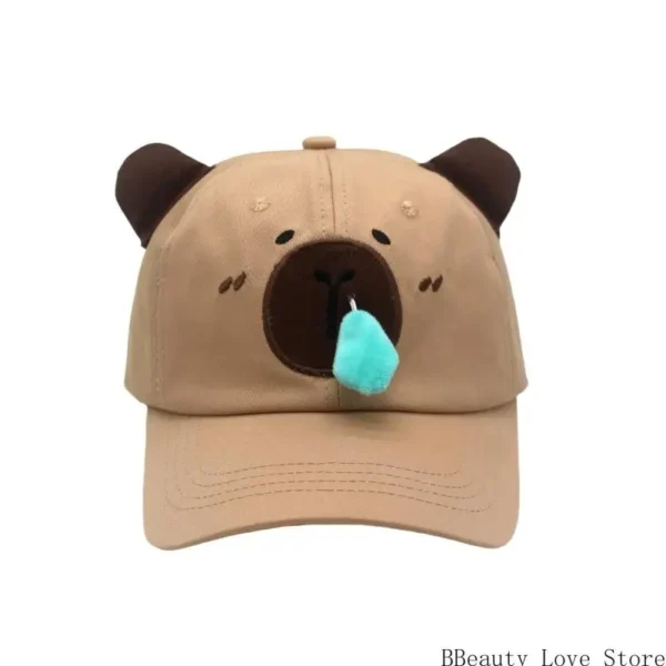 Cartoon Capybara Embroidered Baseball Caps Adjustable Dad Hat Novelty Design Sun Hat for Men and Women All Matching
