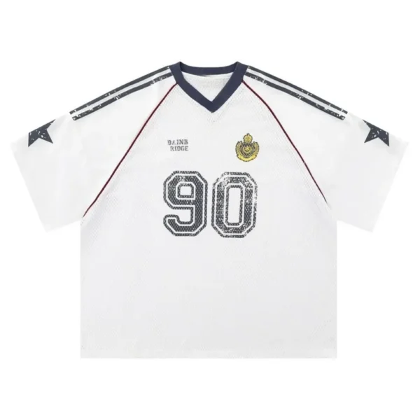 European and American Street Fashion Brands Loose Fit for Couples American Retro Sports Jerseys Short Sleeved Football Jerseys