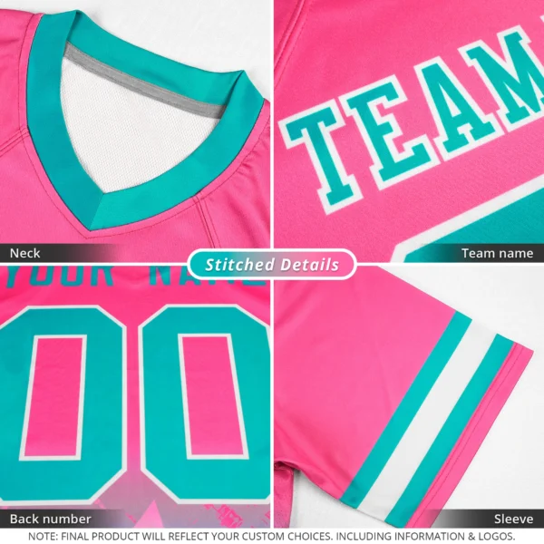 Custom Men's Letter Stitched American Football Jersey Breathable Rugby Uniform Sports Tops T-Shirts Men Clothing